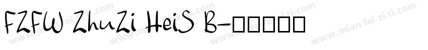 FZFW ZhuZi HeiS B字体转换